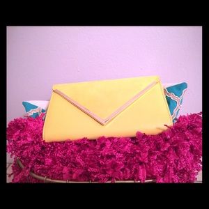 Yellow Aldo Envelope Clutch